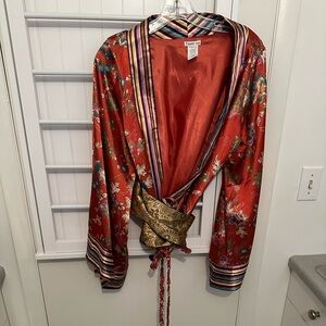 Vintage Y2K Kimono-esque Wrap Top